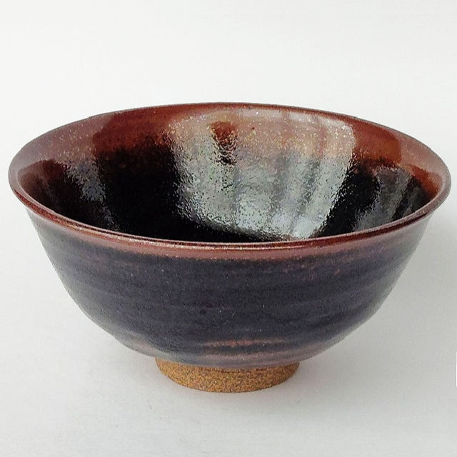 黒釉天目フチさび抹茶茶碗/昭和平成レトロ茶道具/お茶碗としても