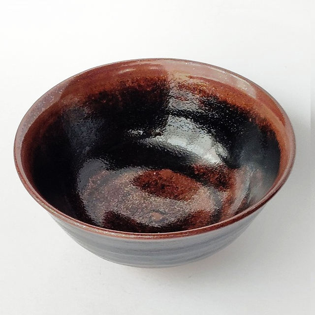 黒釉天目フチさび抹茶茶碗/昭和平成レトロ茶道具/お茶碗としても