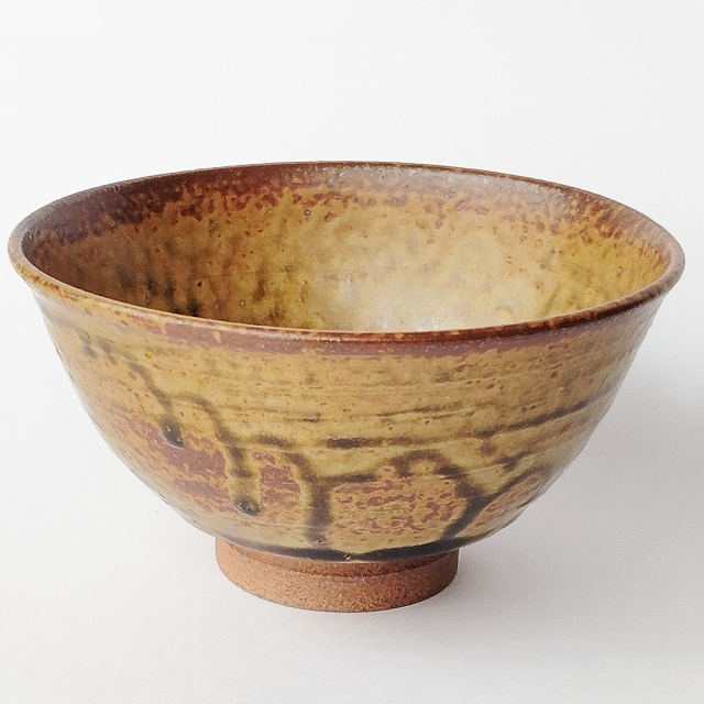 さび色伊羅保の抹茶茶碗/昭和平成レトロ茶道具/お茶碗としても