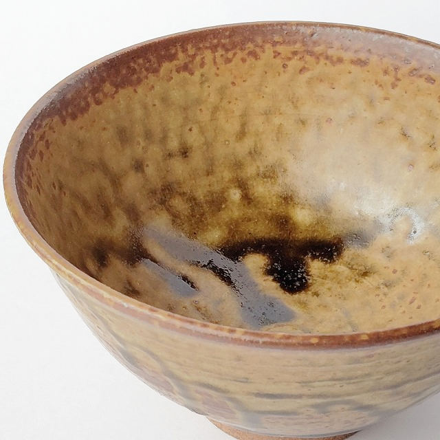 さび色伊羅保の抹茶茶碗/昭和平成レトロ茶道具/お茶碗としても