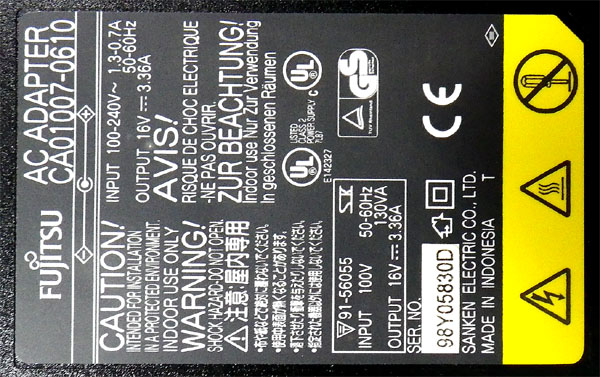 富士通 ACアダプター CA01007-0610 (16V/3.36A) | 丹青通商
