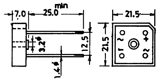 三洋 DBA100C ブリッジダイオード (200V/10A) [2個組] | 丹青通商