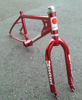 Kuwahara KZ-01 3rd FRAME SET ”CP レッド” | オールドBMXパーツ