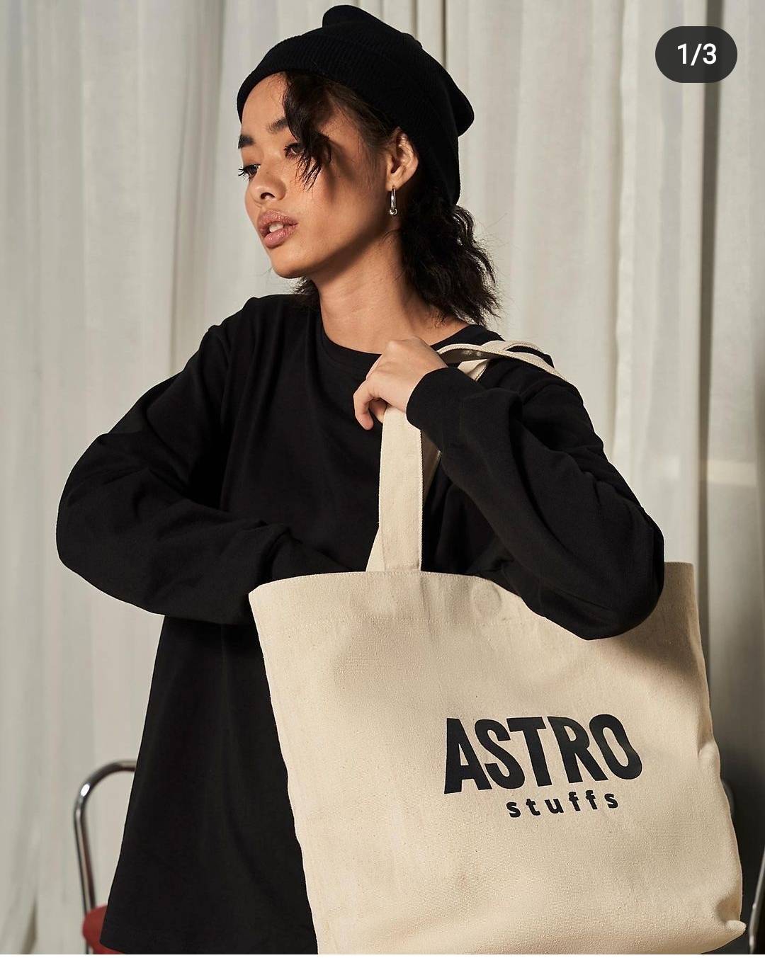 Astro stuffs Logo canvas tote bag《eパケット代込》 | アジアン