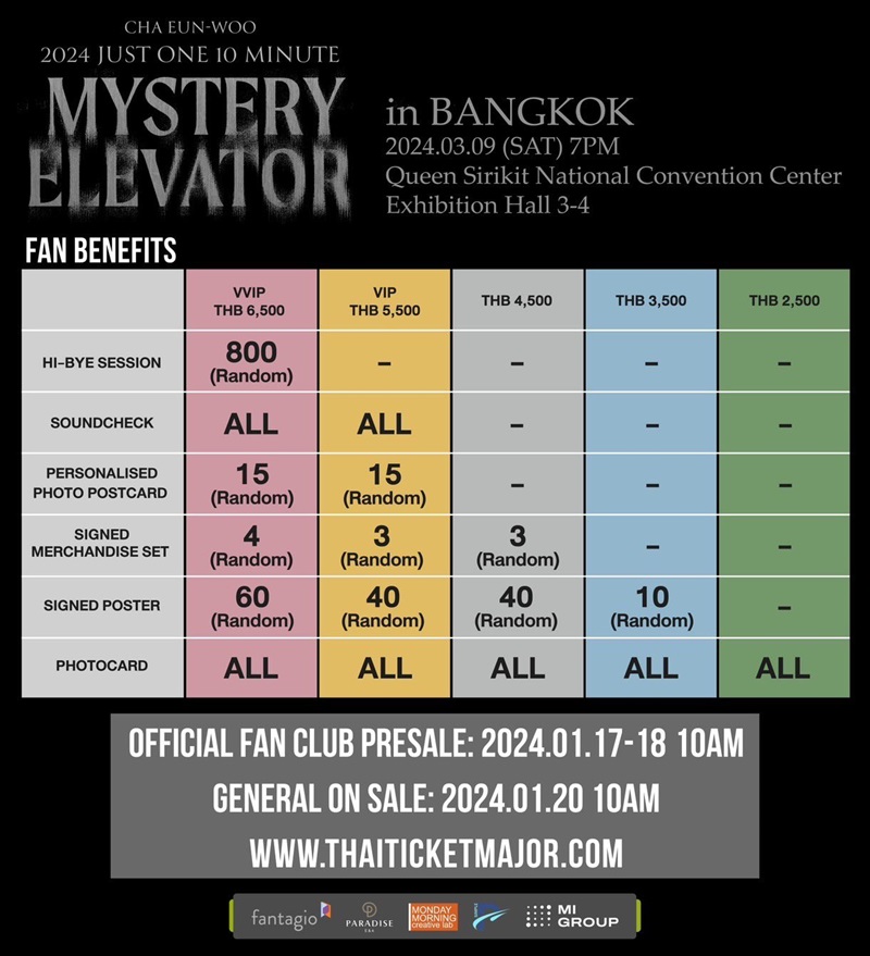 CHA EUN-WOO 2024 Just One 10 Minute [Mystery Elevator] in Bangkok