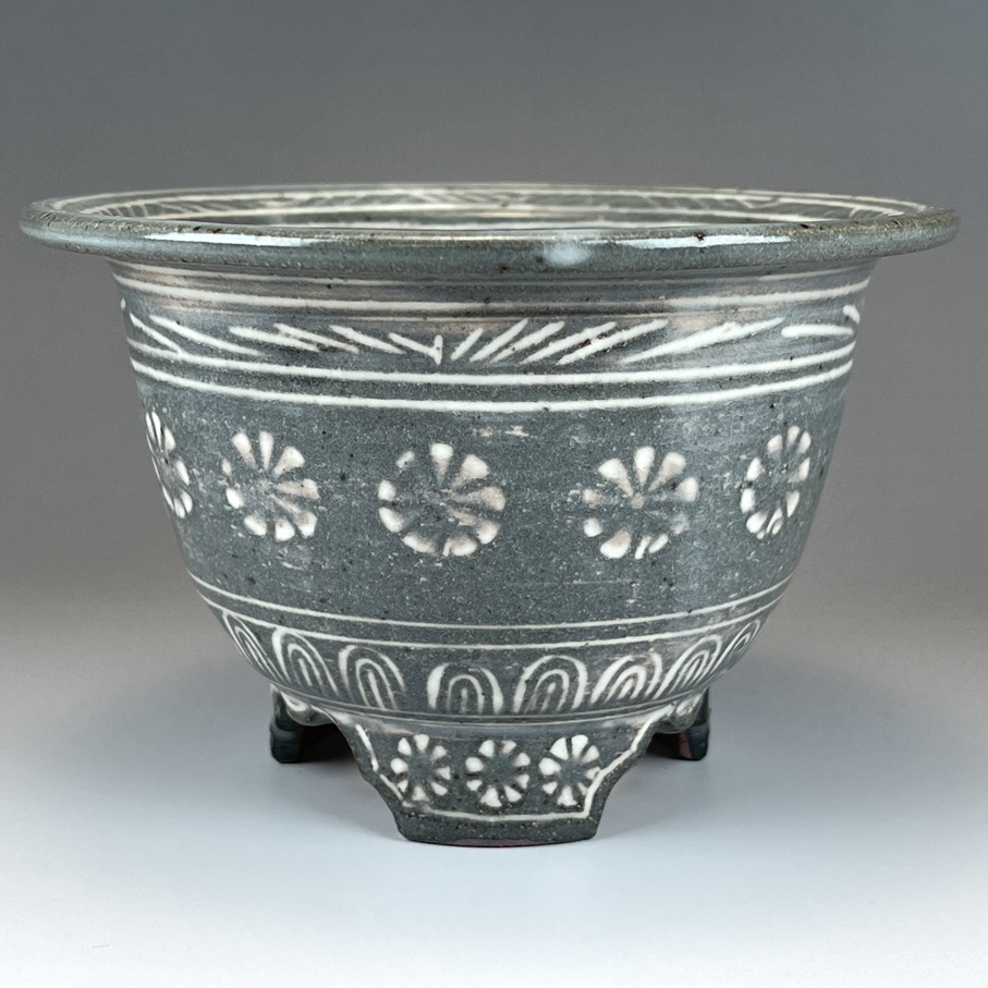 ②三橋俊治作 欅窯 象嵌富貴蘭鉢 | TOKYO酒田