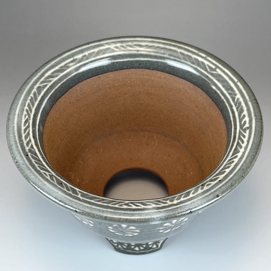 ②三橋俊治作 欅窯 象嵌富貴蘭鉢 | TOKYO酒田