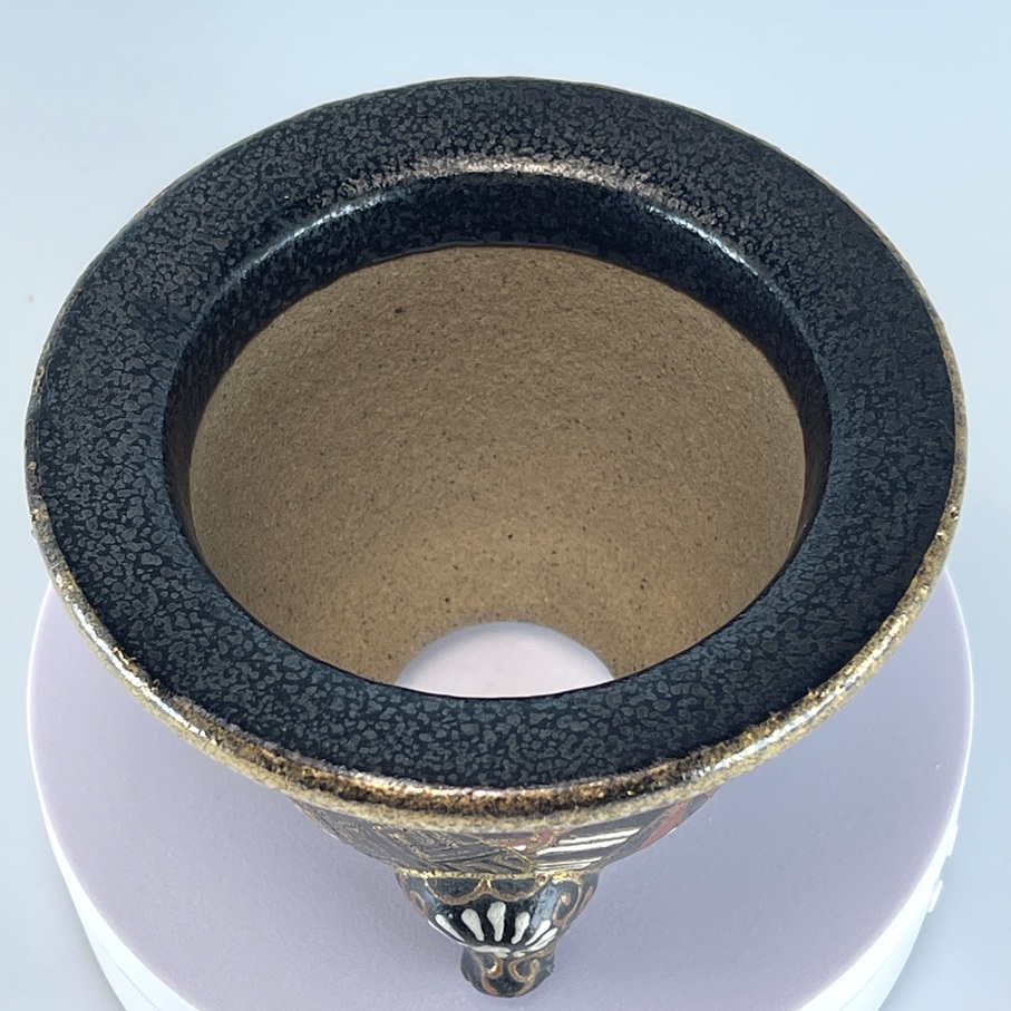 雪山作 信楽焼金彩富貴蘭鉢 | TOKYO酒田