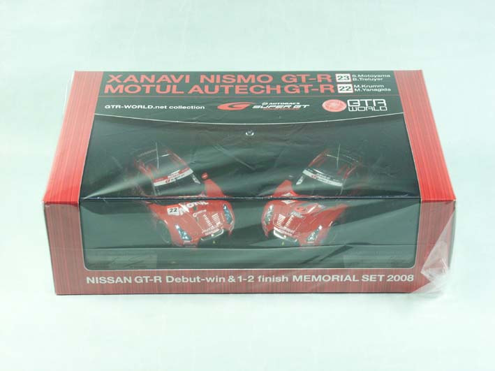 エブロ1/43 GTRデビューウイン1-2フィニッシュ記念2008 セット 1/43