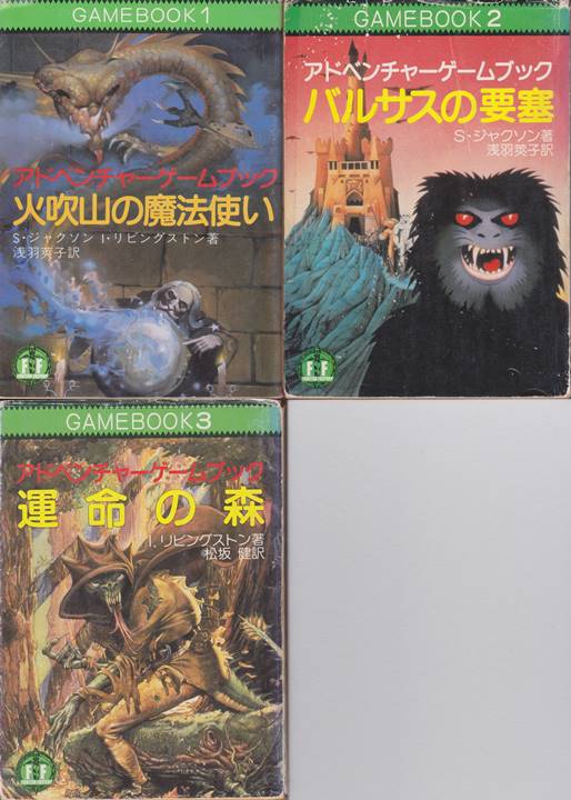 ファイティング・ファンタジー ゲームブック 5冊セット（書込み、濡れ