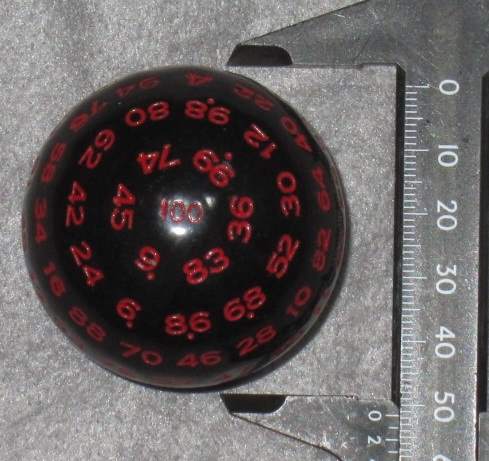 GAMESCIENCE 100面ダイス D100 ZOCCHIHEDRON サイコロ (赤 (RED)) 極