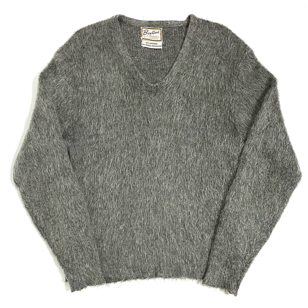 秋*！様 60s Brentwood MOHAIR Vネック　ニット　アルパカ 60s BRENTWOOD MOHAIR KNIT SWEATER. | 古着屋【True vintage