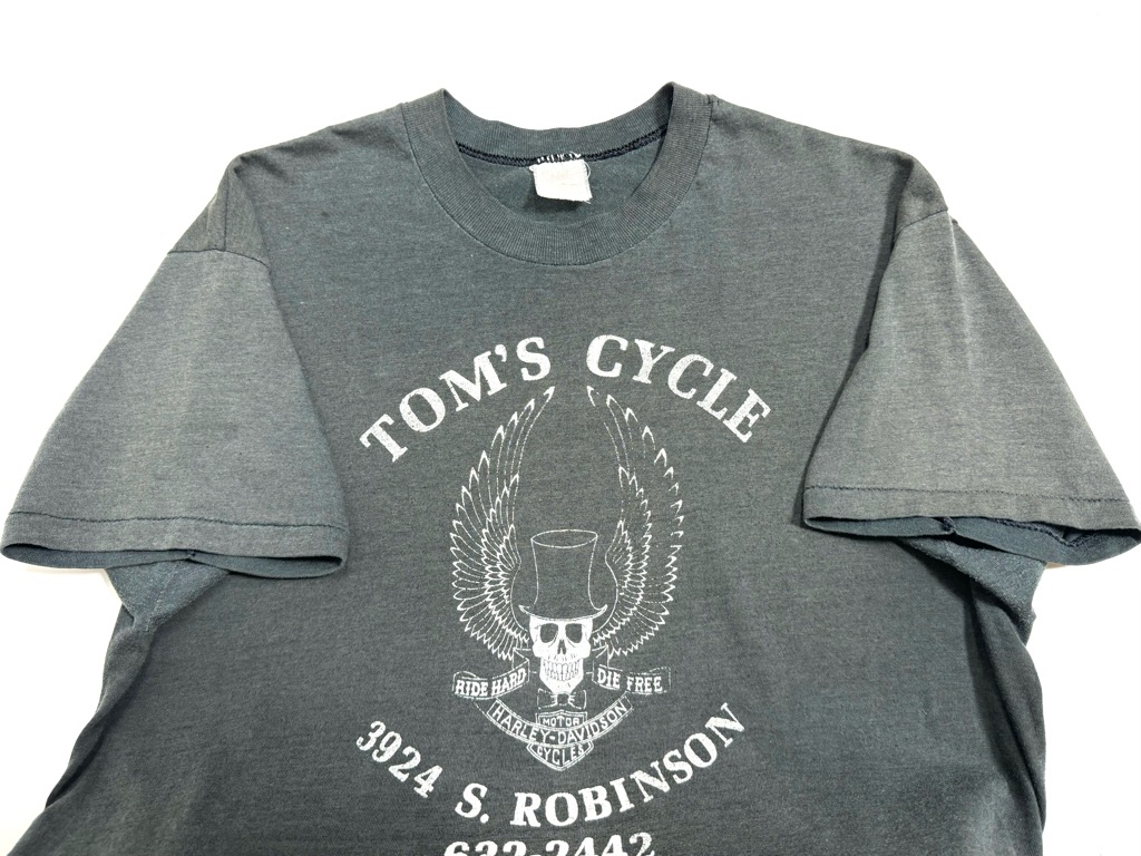 80s HARLEY DAVIDSON スカル バイカー ウィング ビンテージ ハーレー T 