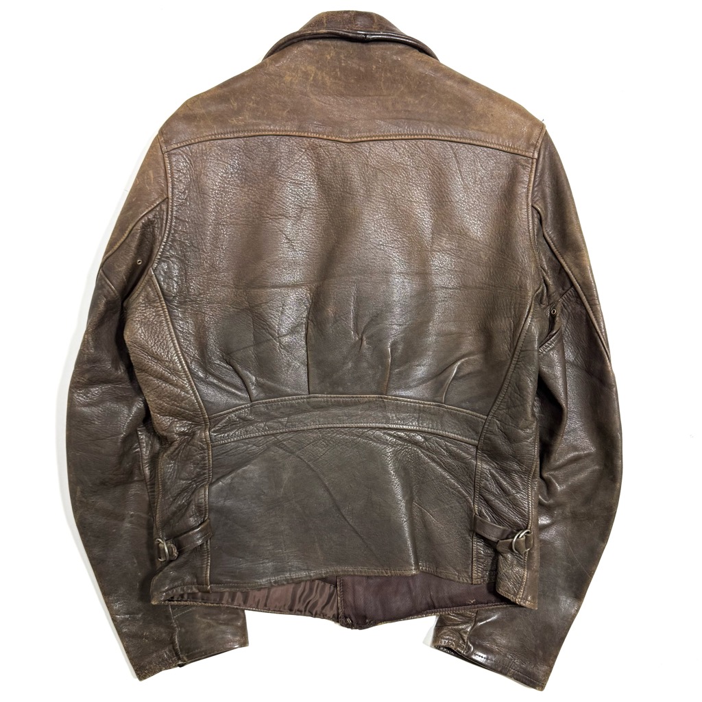 40s HORSE HIDE AVIATOR STYLE LEATHER SPORT JACKET. | 古着屋【True