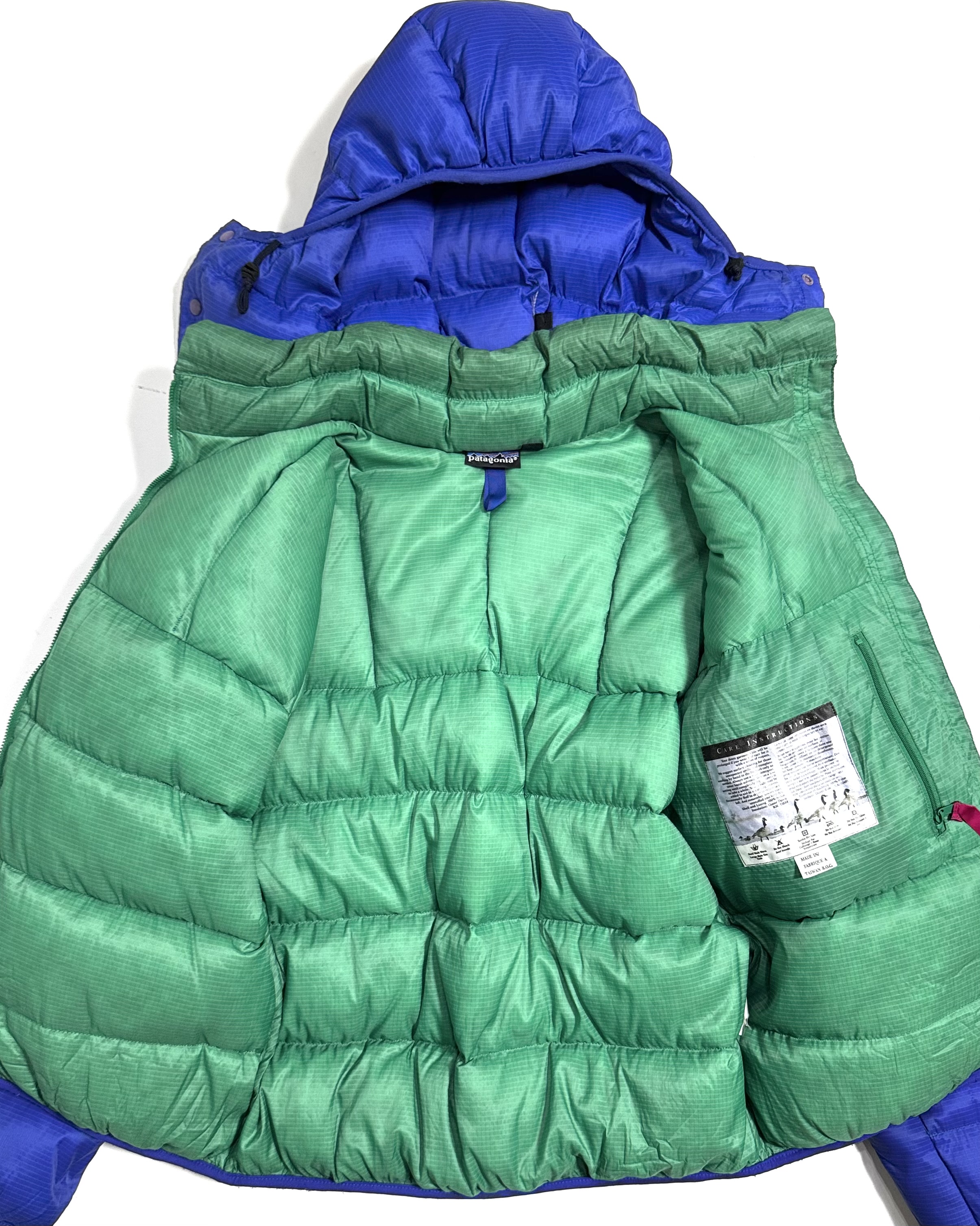 80s~ patagonia DOWN JACKET with HOOD. | 古着屋【True vintage