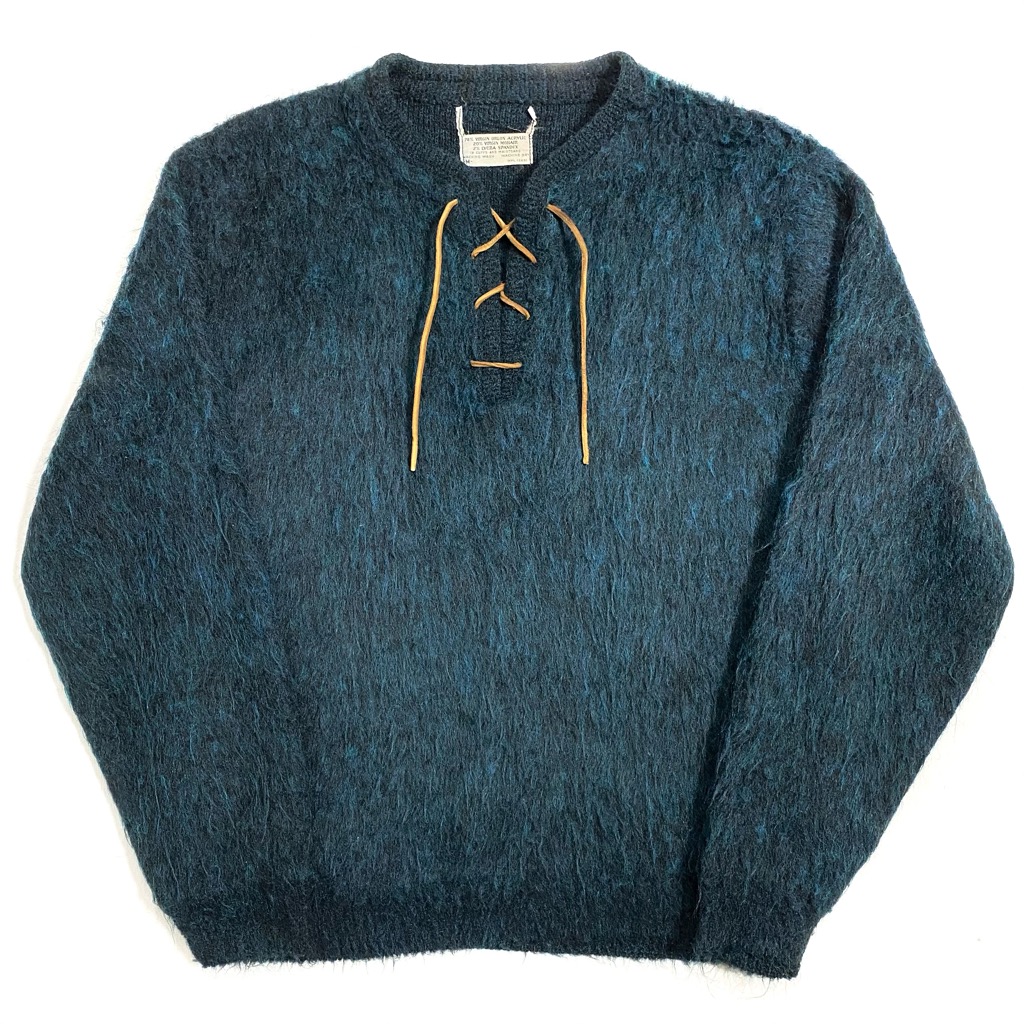 60s KANDAHAR LACE UP MOHAIR KNIT | 古着屋【True vintage