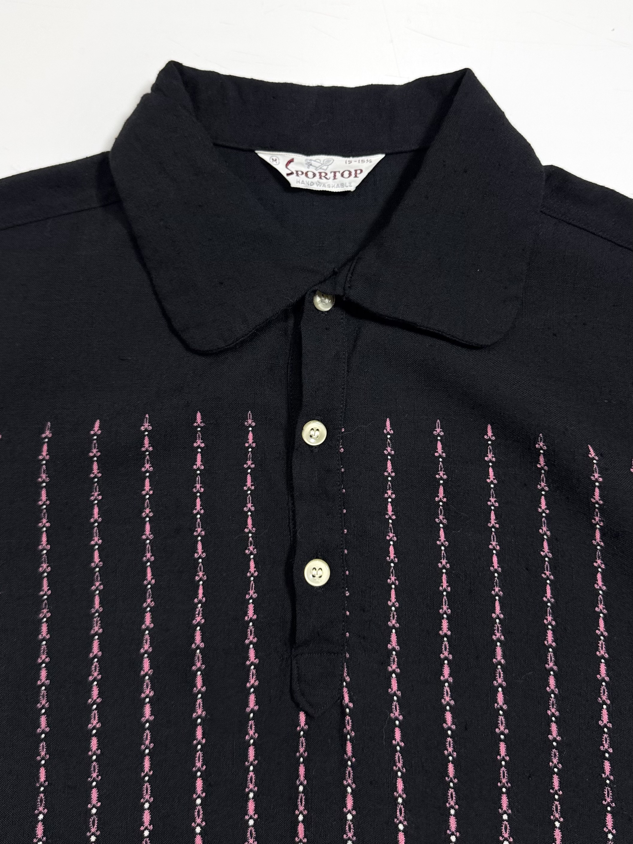 50s PNK Rayon Shirt ピン黒