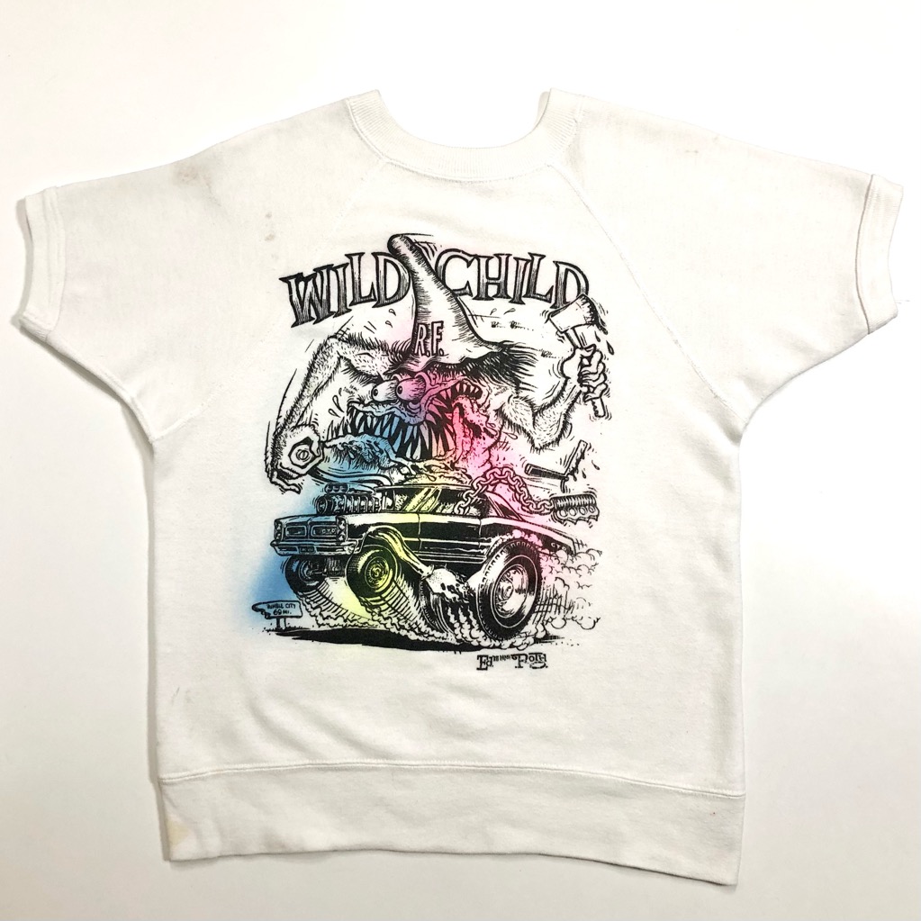 60s Ed ROTH. HOTROD PRINT S/S SWEAT SHIRT. | 古着屋【True vintage