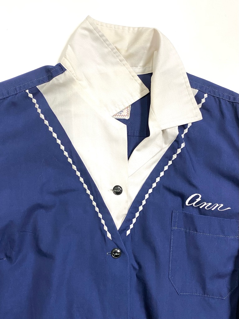 70s MILITARY SOUVENIR BOWLING SHIRT. | 古着屋【True vintage