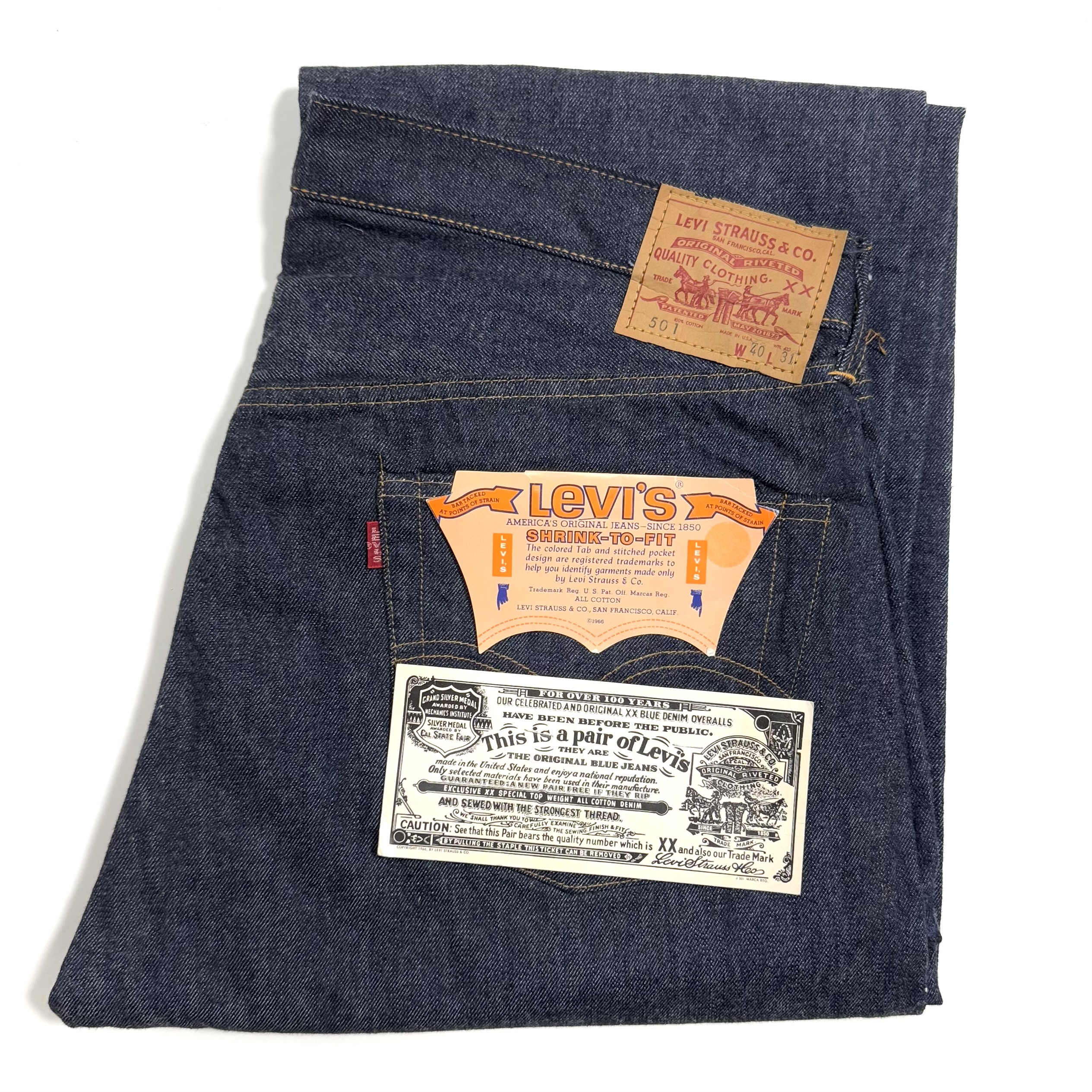【DEAD STOCK】80s～ Levi's 501 ビンテージ 70s LEVI'S DEAD STOCK 501E DENIM PANTS. | 古着屋【True vintage