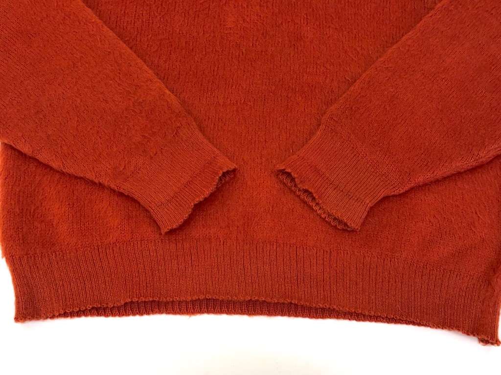 heavenrich/セーター(厚手)/60s/モヘア/YLW/無地/vネック ロッキーモンロー Rocky Monroe ニット セーター 無地 長袖 メンズ