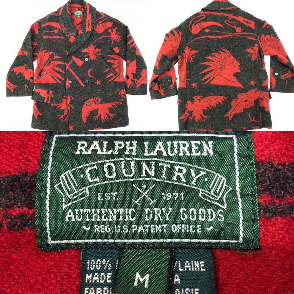 90s RALPH LAUREN. COUNTRY. INDIAN BLANKET COAT. | 古着屋【True  vintage】ヴィンテージ古着の通販ショップ