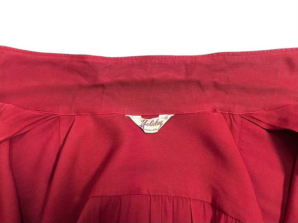 50s HOLIDAY RAYON GABARDINE SHIRT. | 古着屋【True vintage