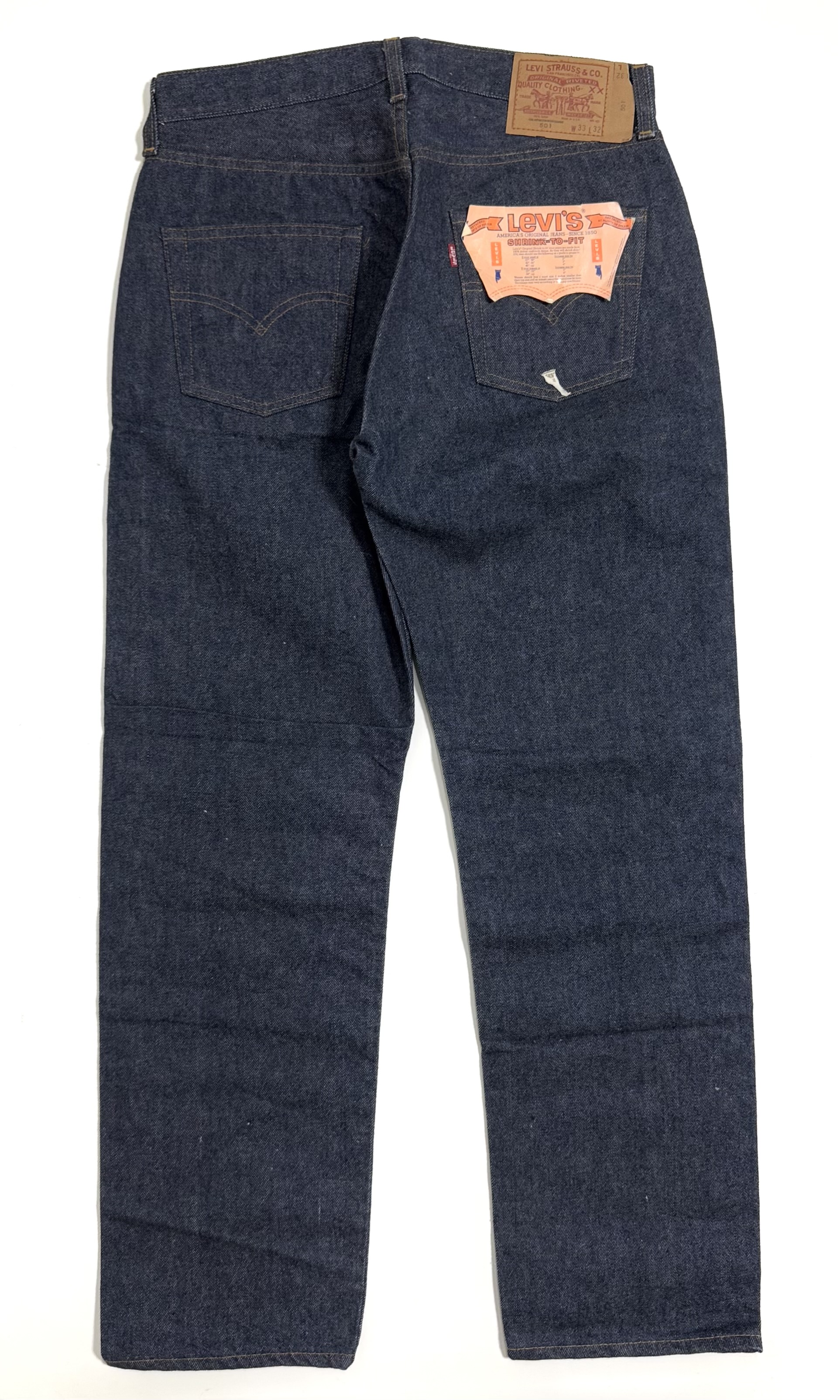 80s Levi's DEAD STOCK 501e RED LINE DENIM PANTS 