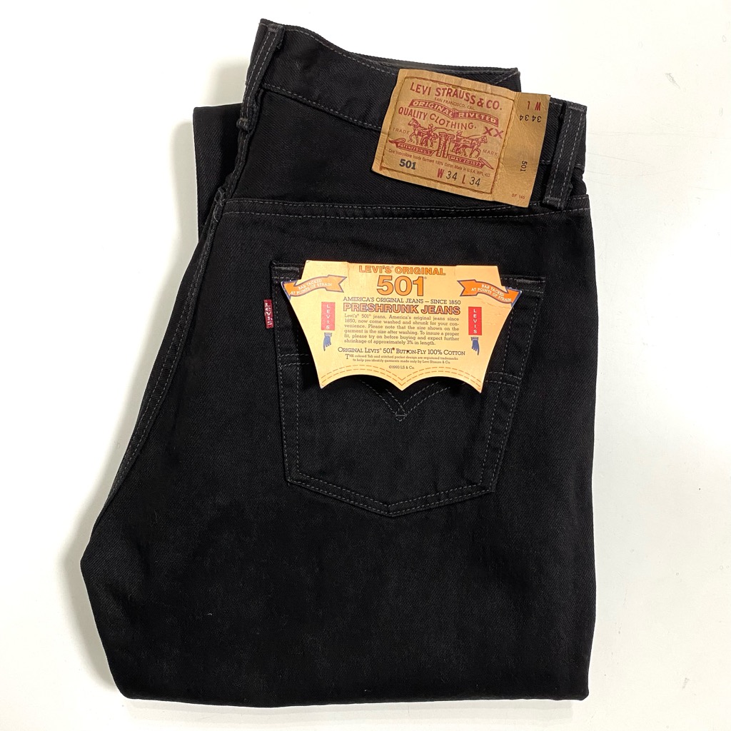 00s Levi's ONE WASHED 501-0660 BLACK DENIM PANTS. | 古着屋【True