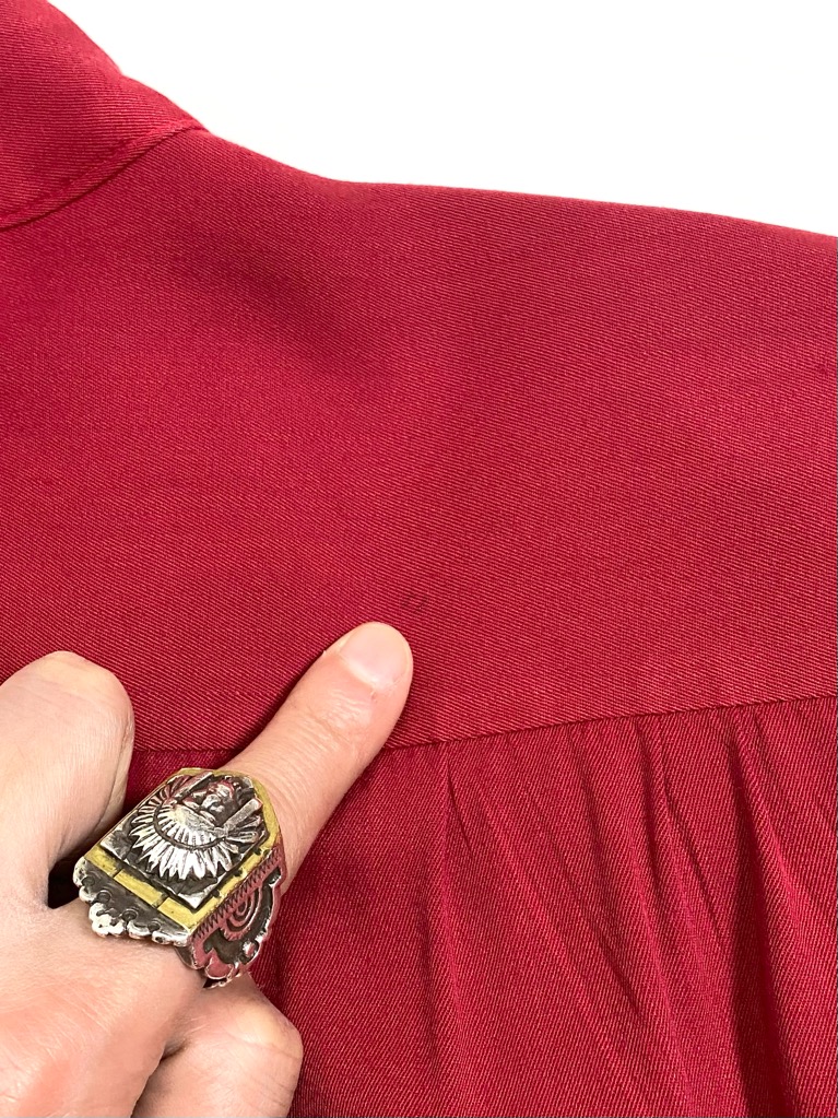 50s HOLIDAY RAYON GABARDINE SHIRT. | 古着屋【True vintage