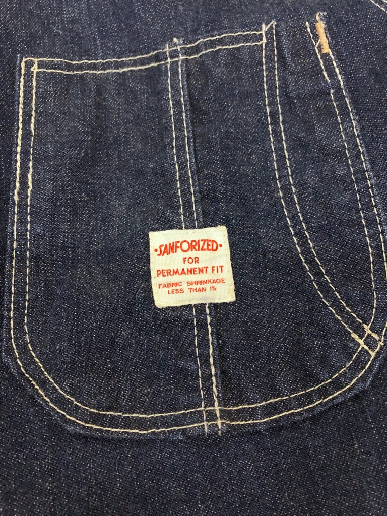 60s SANFORIZED LABEL DENIM COVERALL. | 古着屋【True vintage