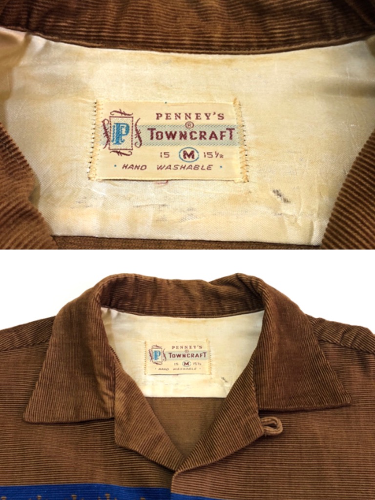 50s TOWNCRAFT CORDUROY SHIRT. | 古着屋【True vintage】ヴィンテージ