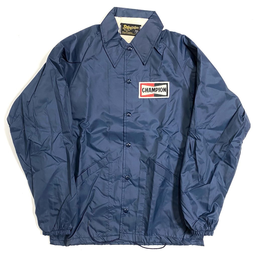 70s CHAMPION DEAD STOCK OFFICIAL NYLON COACH JACKET. | 古着屋