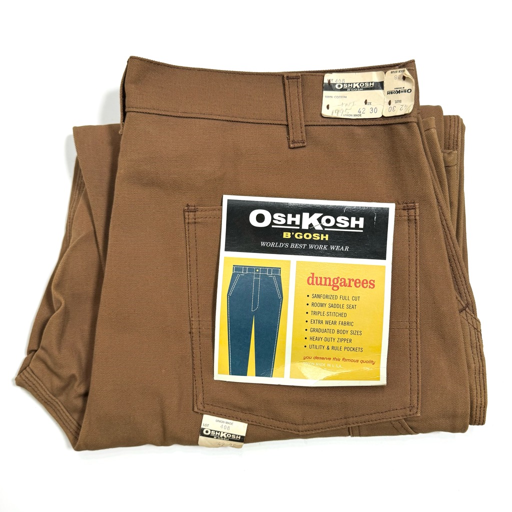70s Oshkosh painter pants ヴィンテージ 70s OSH KOSH DEAD STOCK W-KNEE DUCK PAINTER PANTS. | 古着屋【True