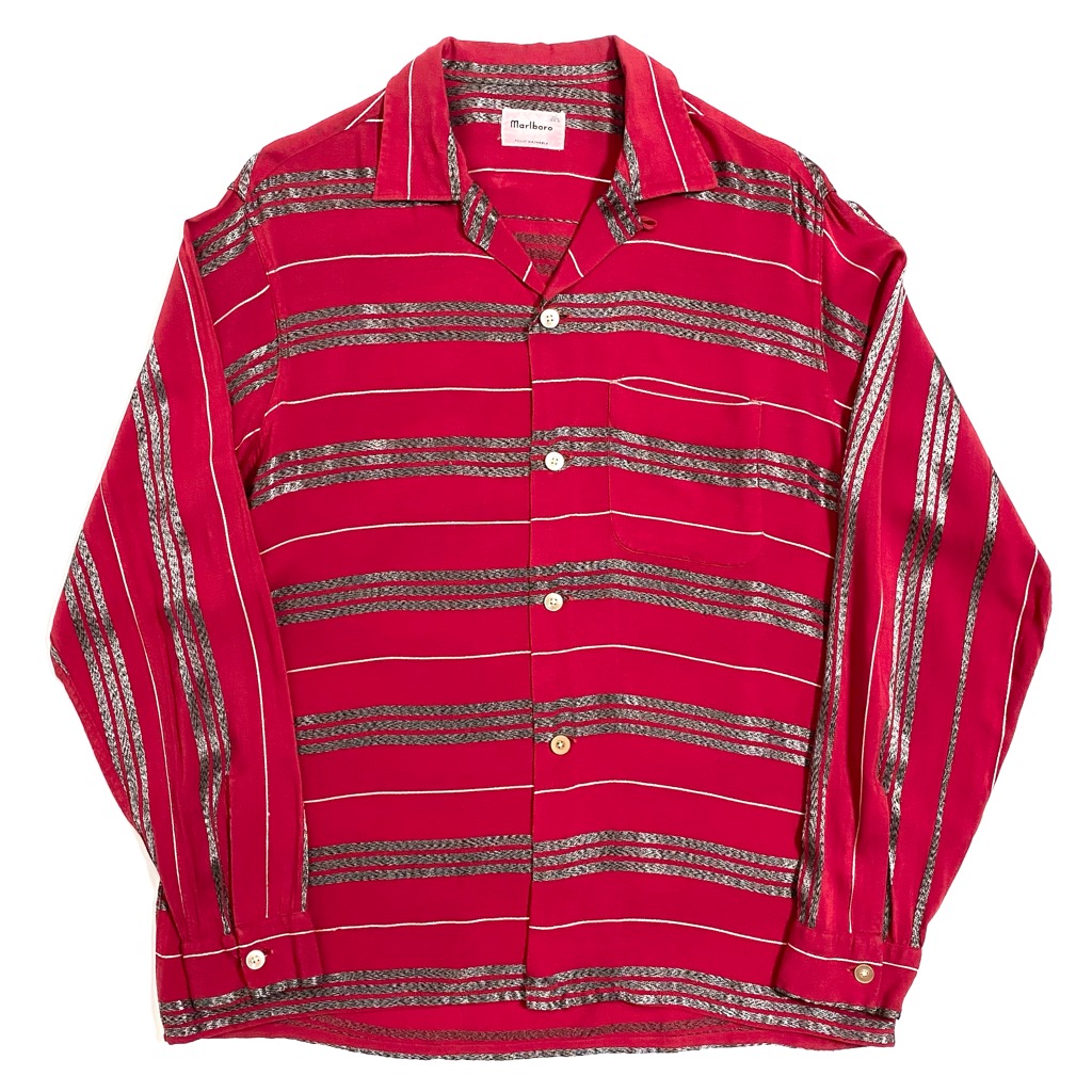 トップス 60s Marlboro 100% rayon shirt 60s Marlboro 100% rayon shirt Med Large, 1950s Marlboro La