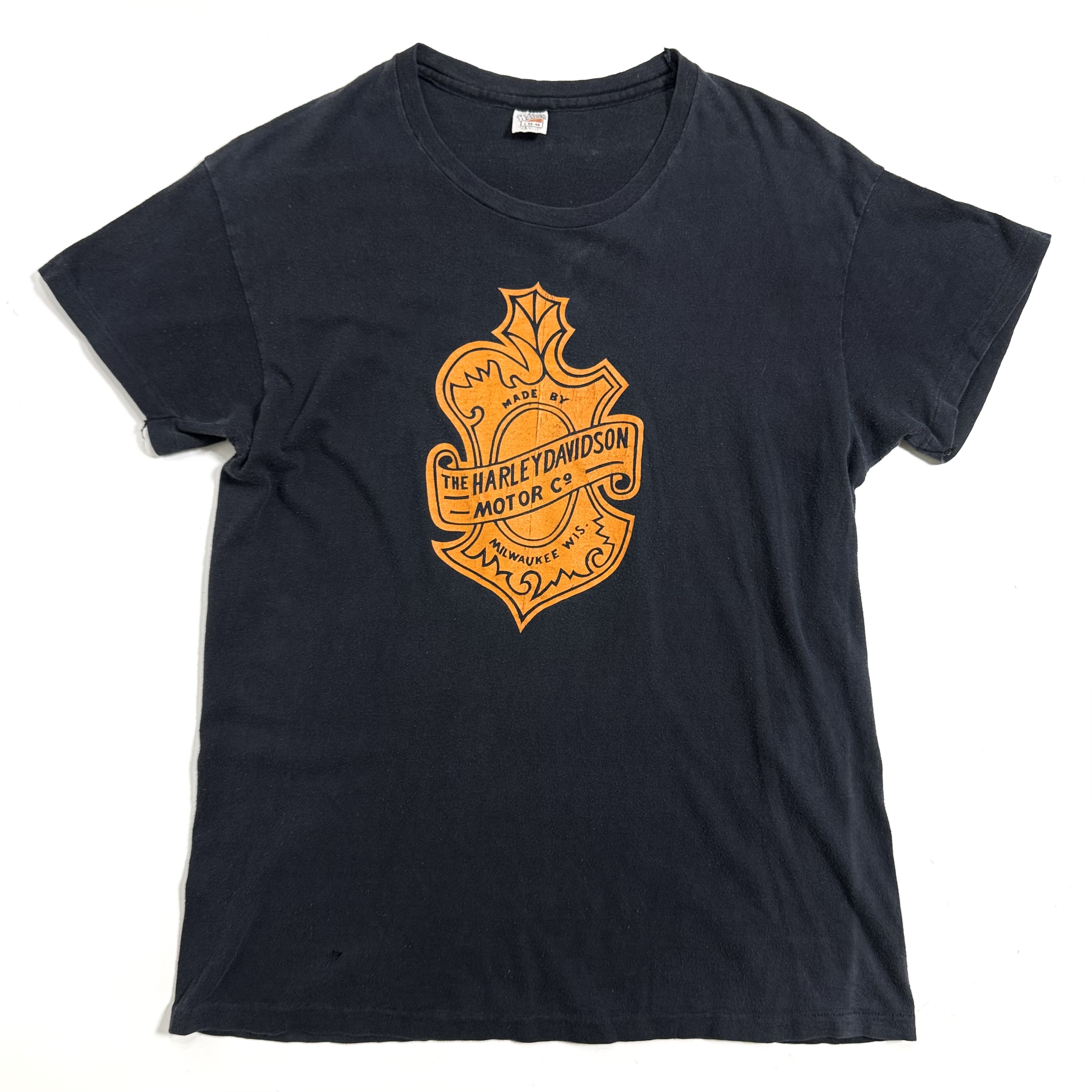 人気☆ Harley-Davidson ハーレー レトロ バイカー ロゴ Tシャツ Harley-Davidson ハーレーダビッドソン ネイビー tシャツ ロゴ