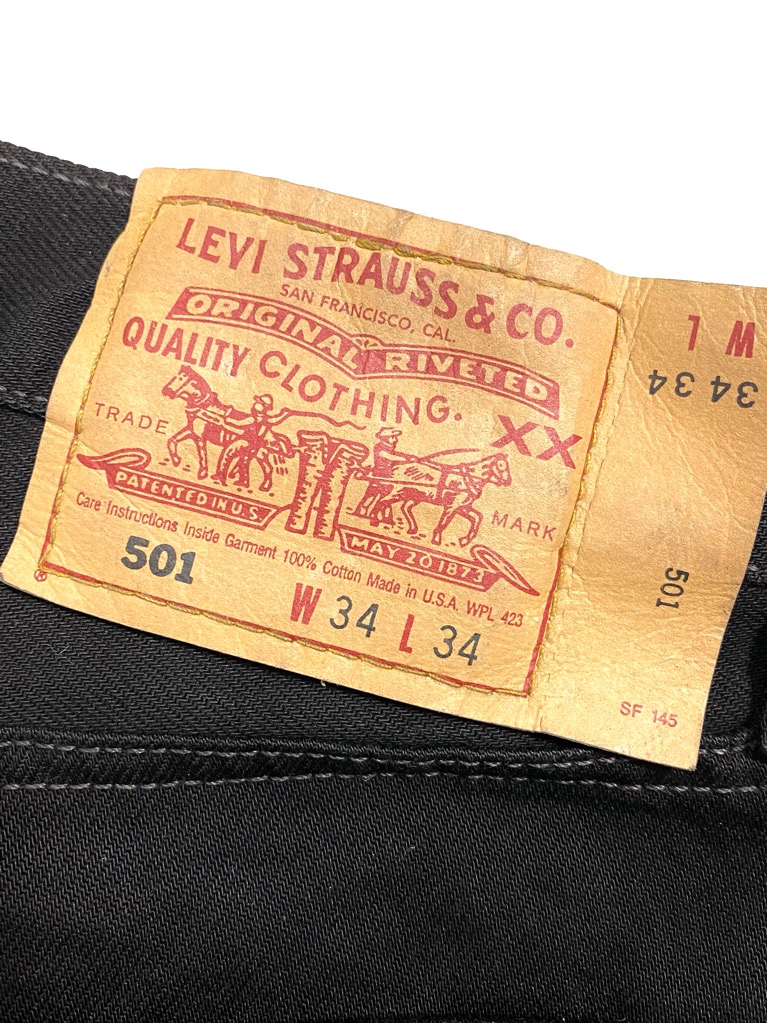 00s Levi's ONE WASHED 501-0660 BLACK DENIM PANTS. | 古着屋【True