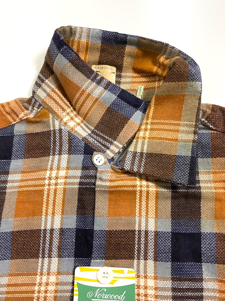 50s~ NORWOOD DEAD STOCK PRINTNEL SHIRT. | 古着屋【True vintage 
