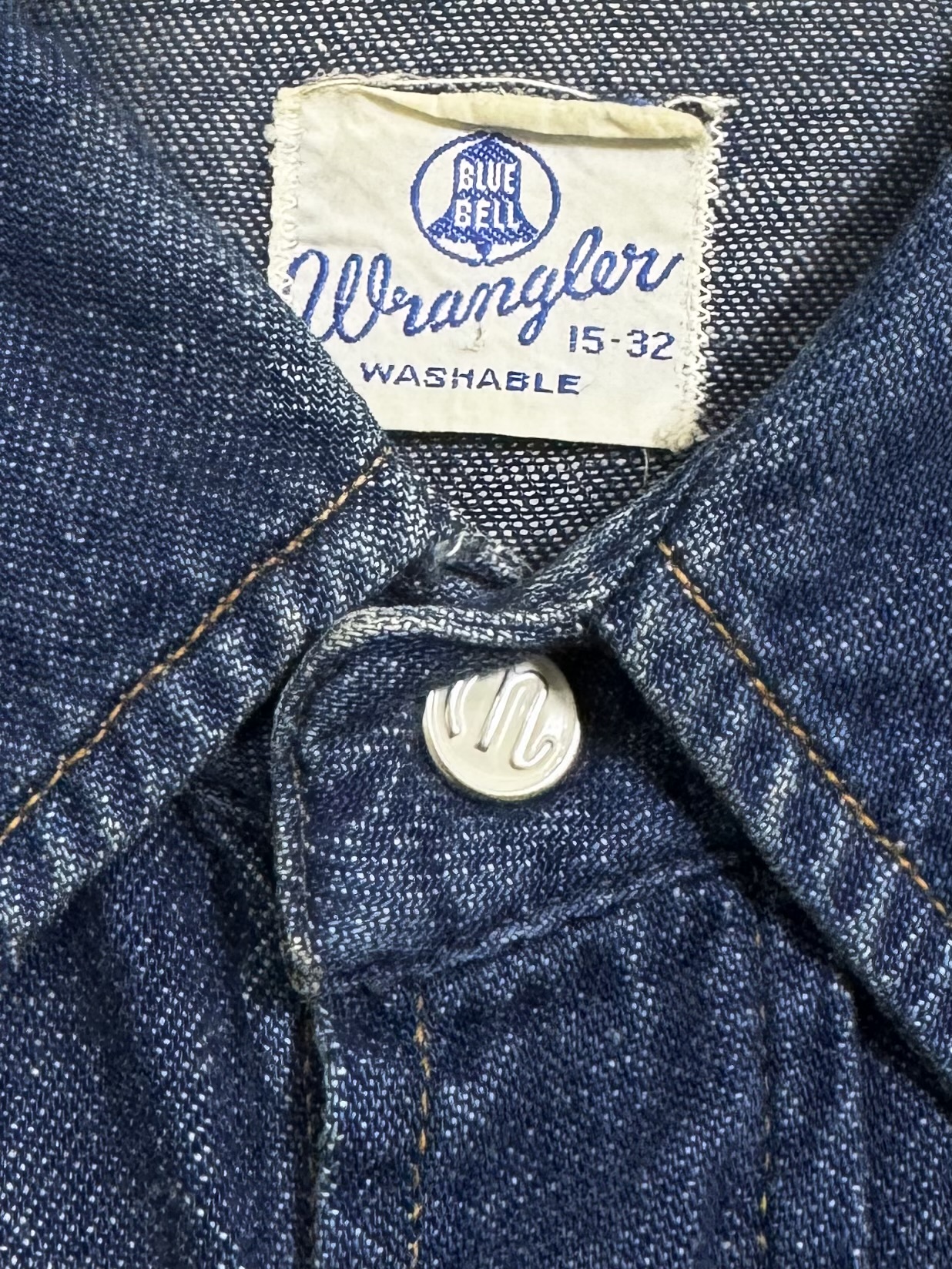 60s WRANGLER 27MW DENIM WESTERN SHIRT. | 古着屋【True vintage 