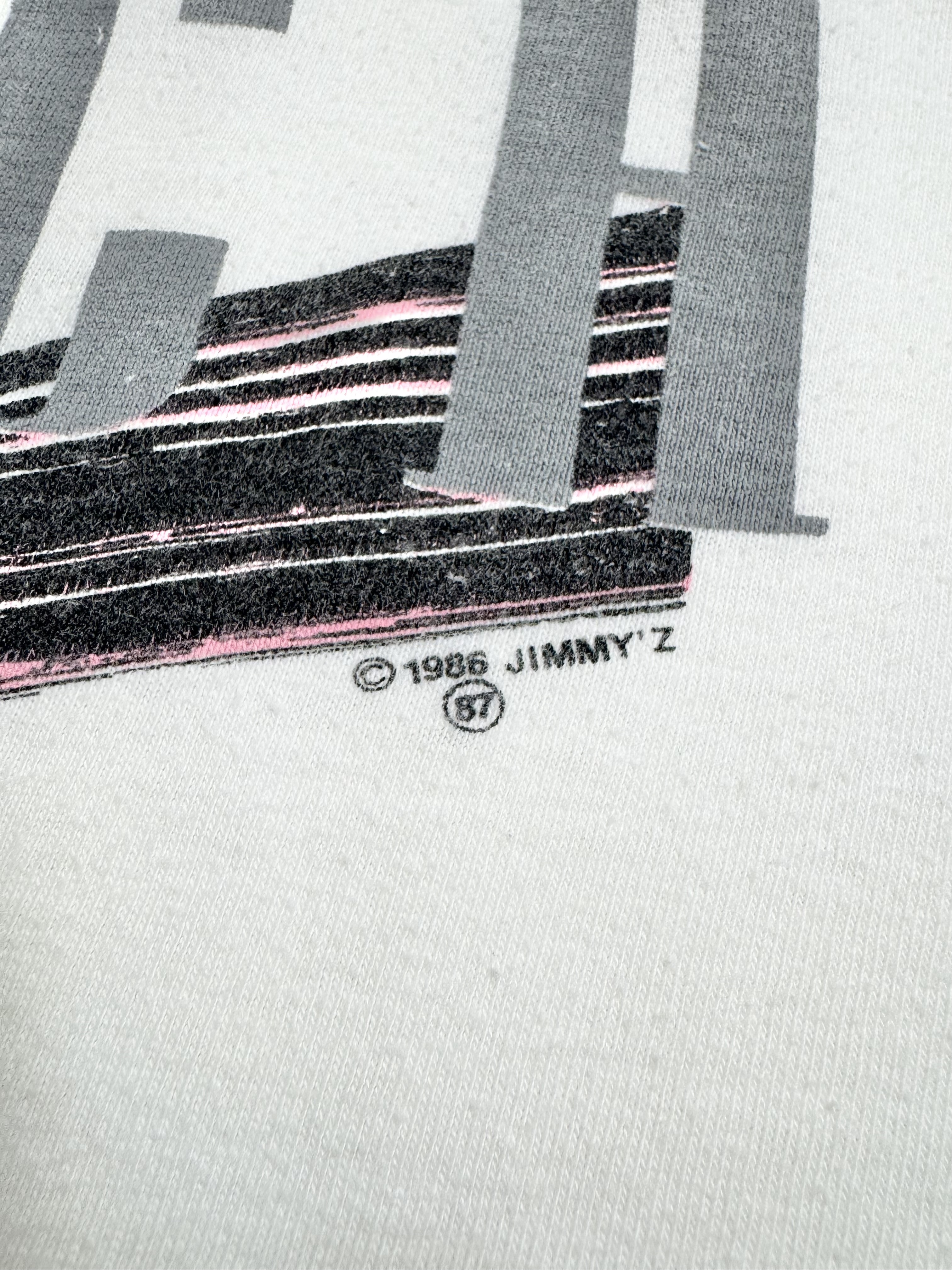 80s JIMMY'Z PRINT Tee. | 古着屋【True vintage】ヴィンテージ古着の