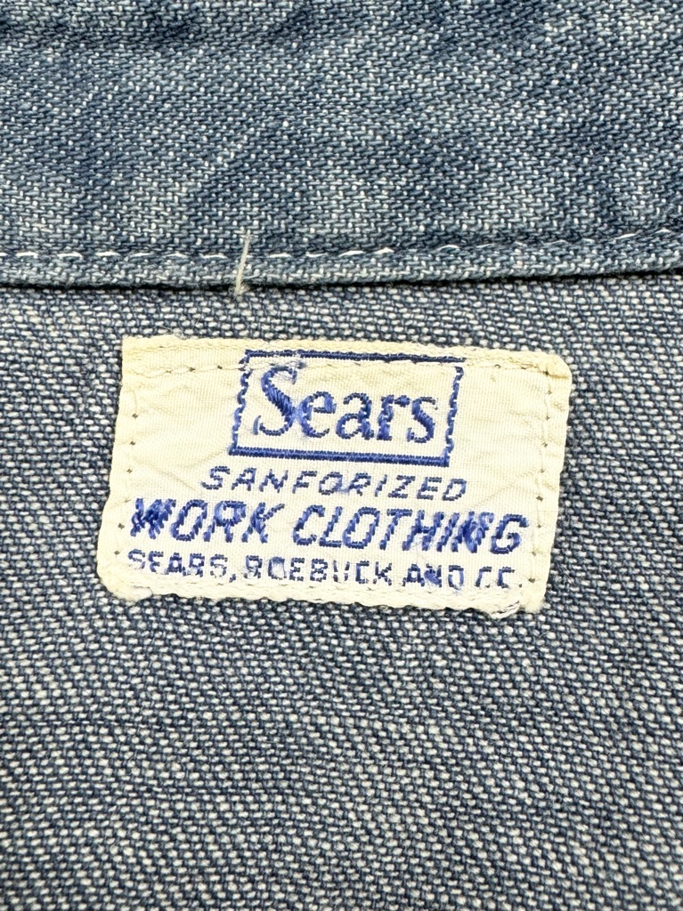 1960s SEARS denim work shirt デニムワークシャツ