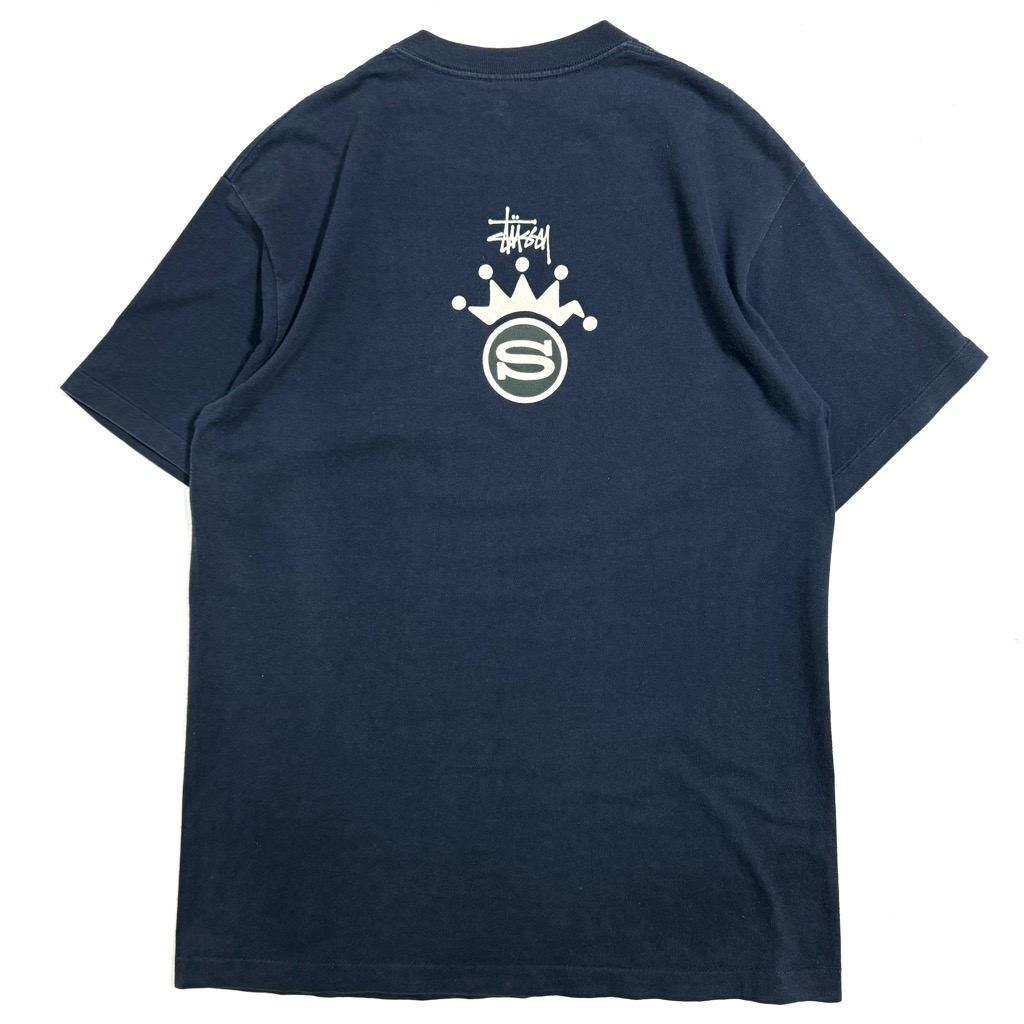 ラスタクラウン” old stussy 黒タグ プリント Tシャツ L 80s “S 