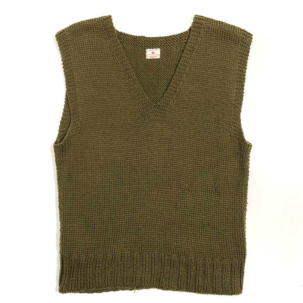 40s AMERICAN RED CROSS MILITARY KNIT VEST. | 古着屋【True vintage 