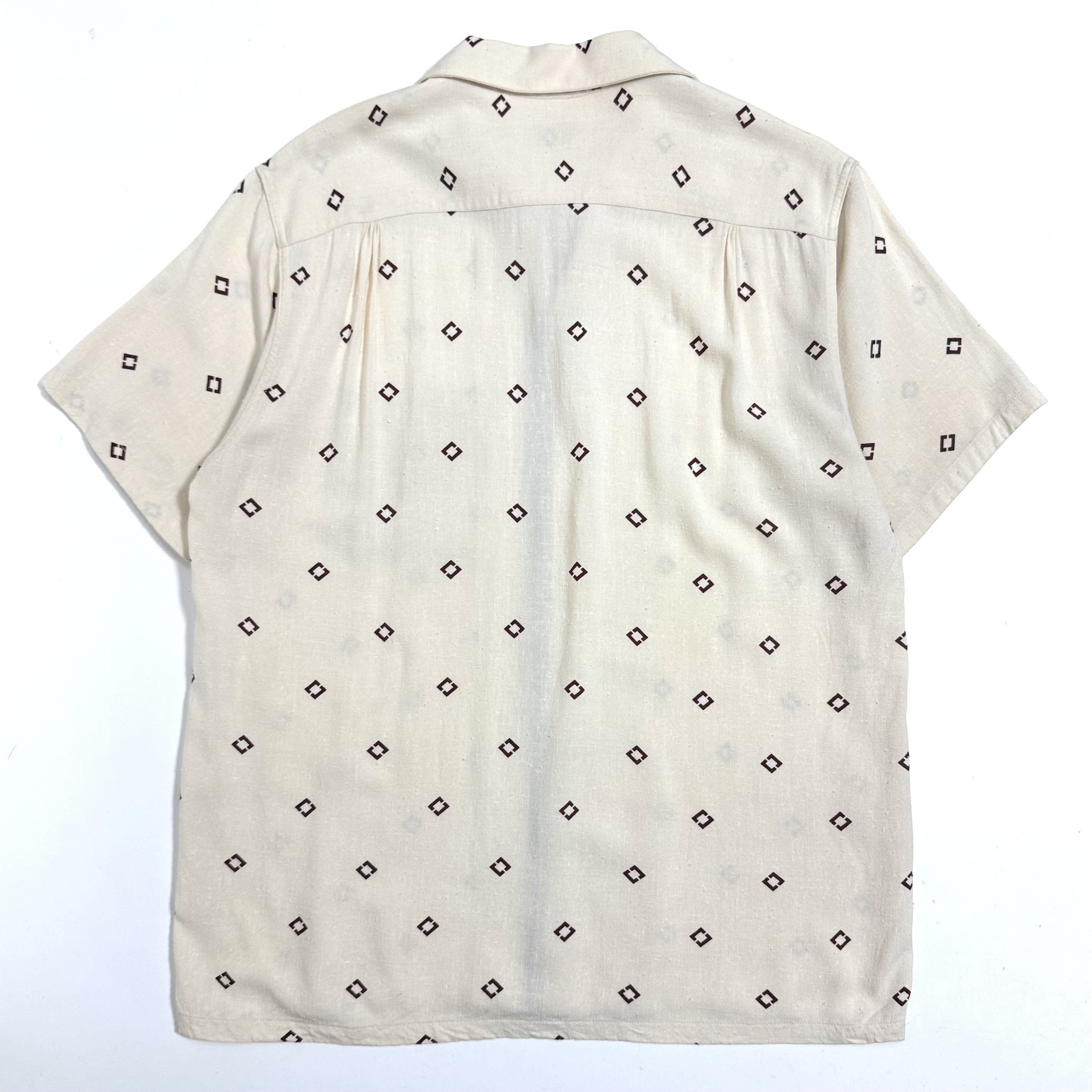 ヴィンテージ リトグラフ『 The Duke of Beauforts』英国製 50s LION OF TROY S/S. PRINT RAYON SHIRT. | 古着屋【True