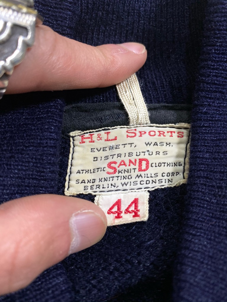 50s SAND KNIT ATHLETIC KNIT JACKET. | 古着屋【True vintage