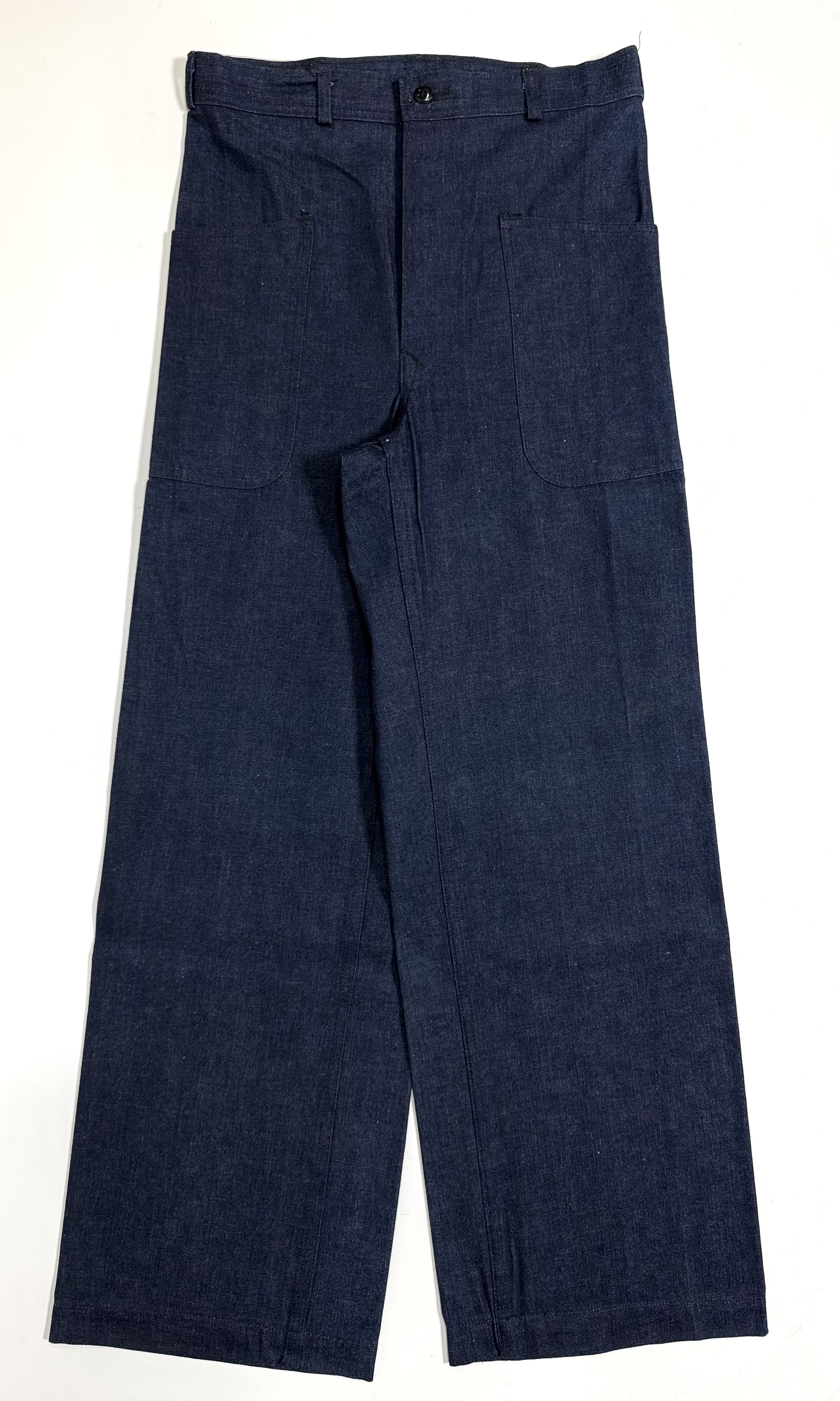 40s U.S.NAVY DEAD STOCK MILITARY DENIM TROUSERS. | 古着屋【True