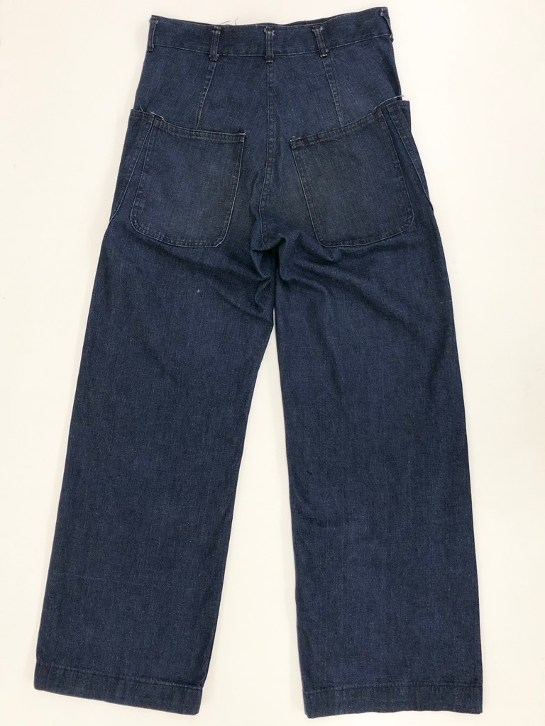 40s U.S.NAVY. DENIM TROUSERS with STENCIL. | 古着屋【True vintage