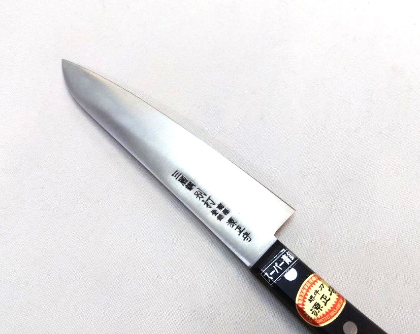 源正守　三層鋼包丁　150 源正守 白銀三層鋼 三徳型包丁