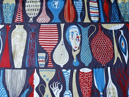 Stig Lindberg ファブリック（Pottery） 122cm×100cm 〈AV-123-126〉 北欧の店 Tulip