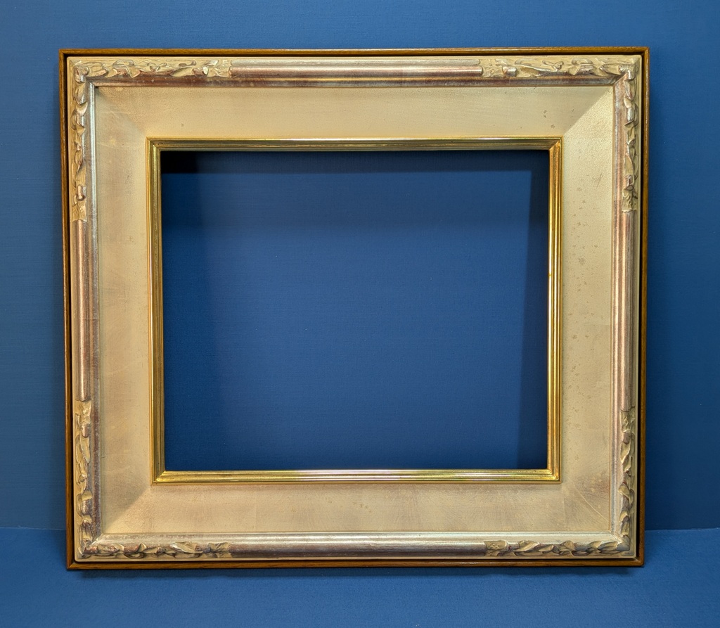 在庫リユース・中古額縁 F8 高級銀箔角彫（ORF25-41) | アートおおがき